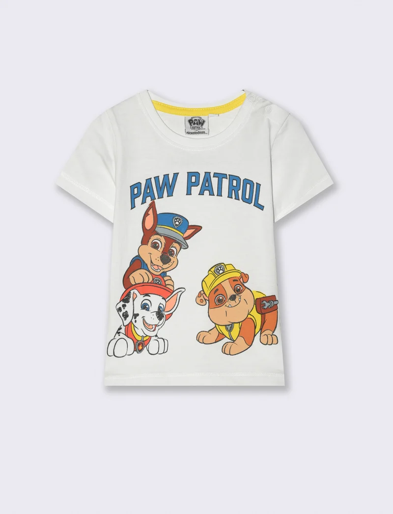 T-shirt girocollo Paw Patrol da neonato - Bianco