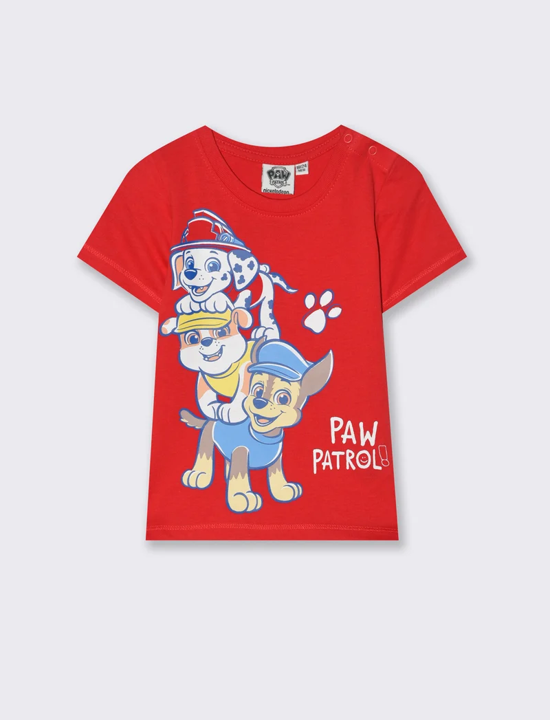T-shirt girocollo Paw Patrol da neonato - Rosso
