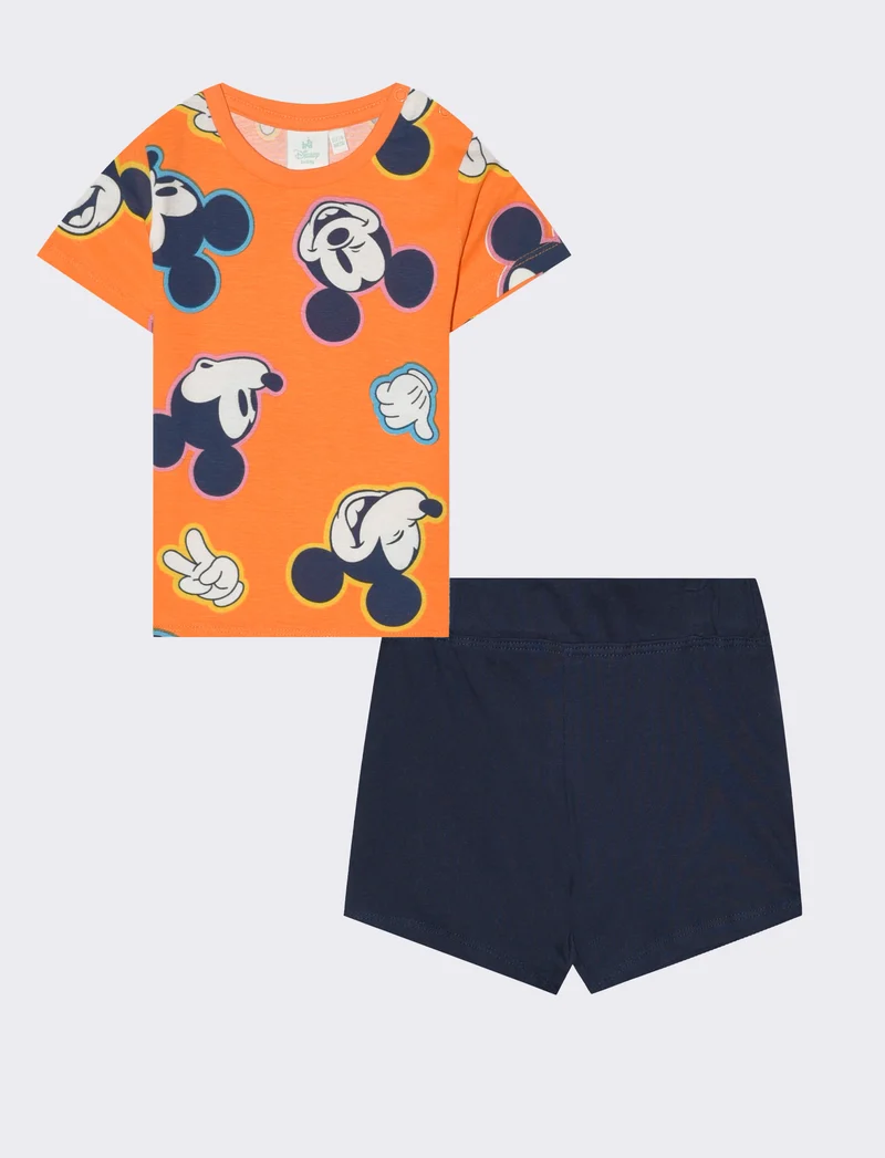 Completo Disney con personaggi da neonato - Arancio