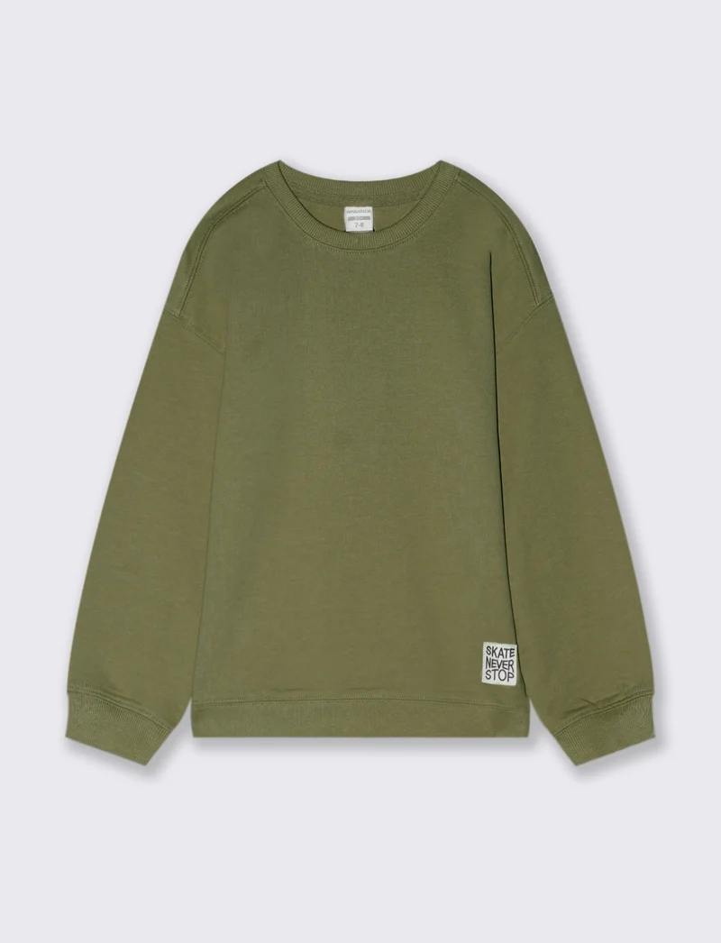 FELPA girocollo - Verde militare