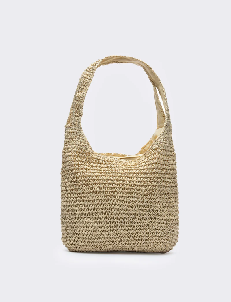 Borsa donna sacca in carta - Bianco natural