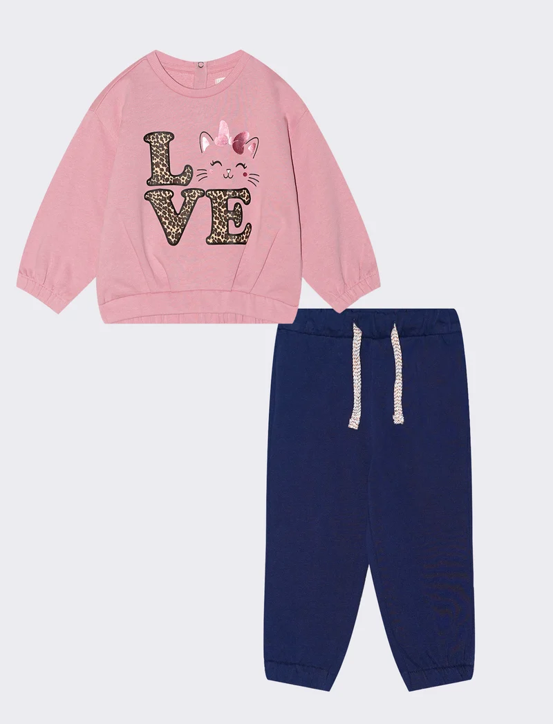 COMPLETO FELPA E PANTALONI - Rosa