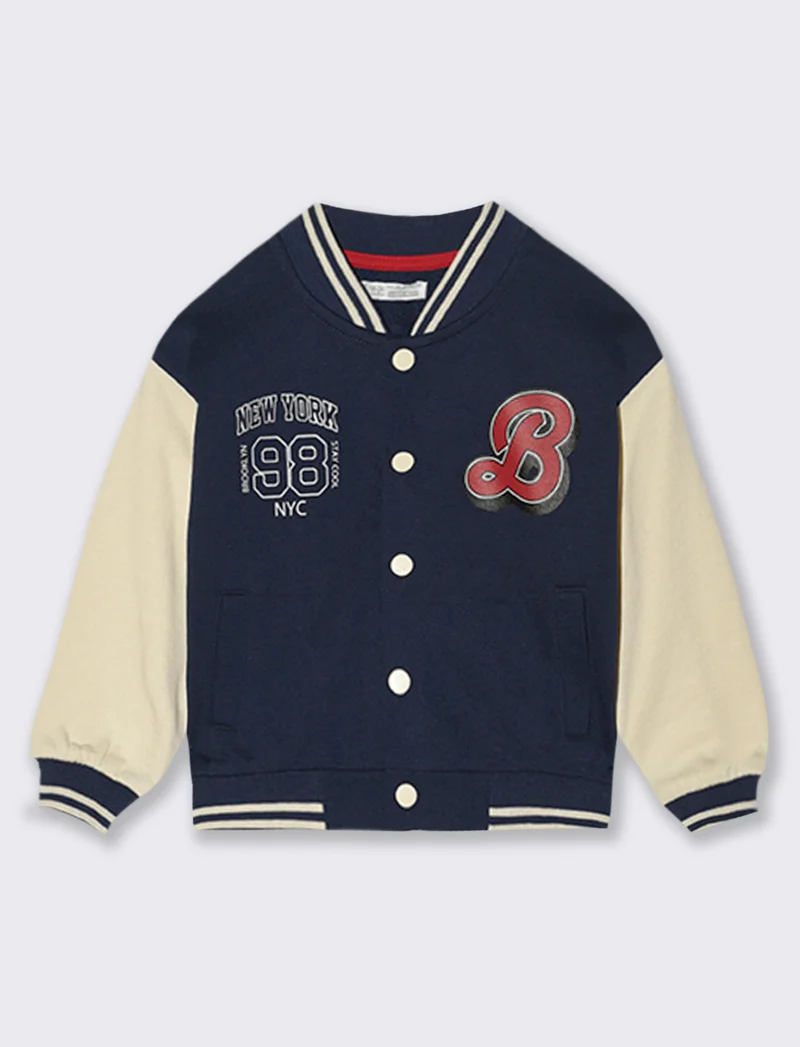 Giacca stile college - Blu