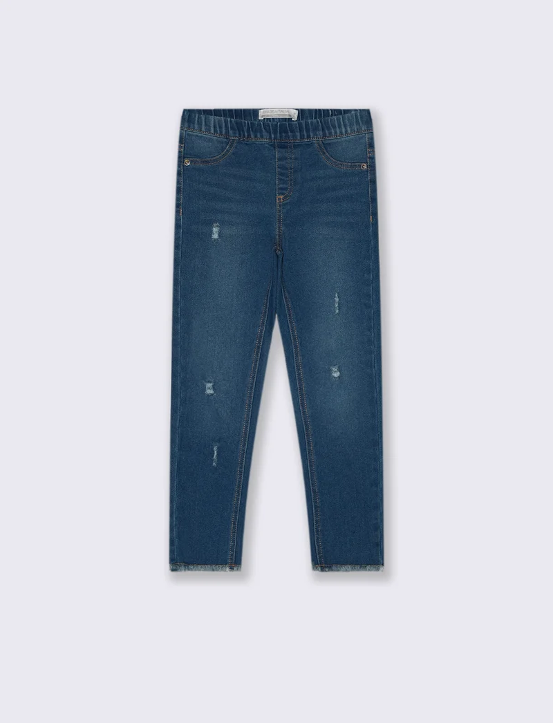 Jeggings aderente in denim - Denim