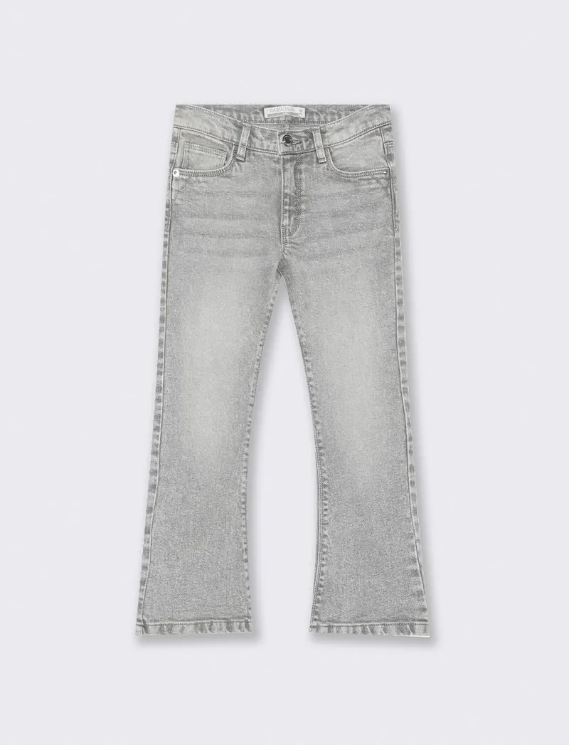 Jeans bambina flare fit. - Grigio