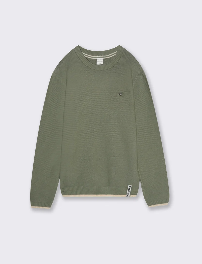 MAGLIA CON TASCHINO - Verde salvia