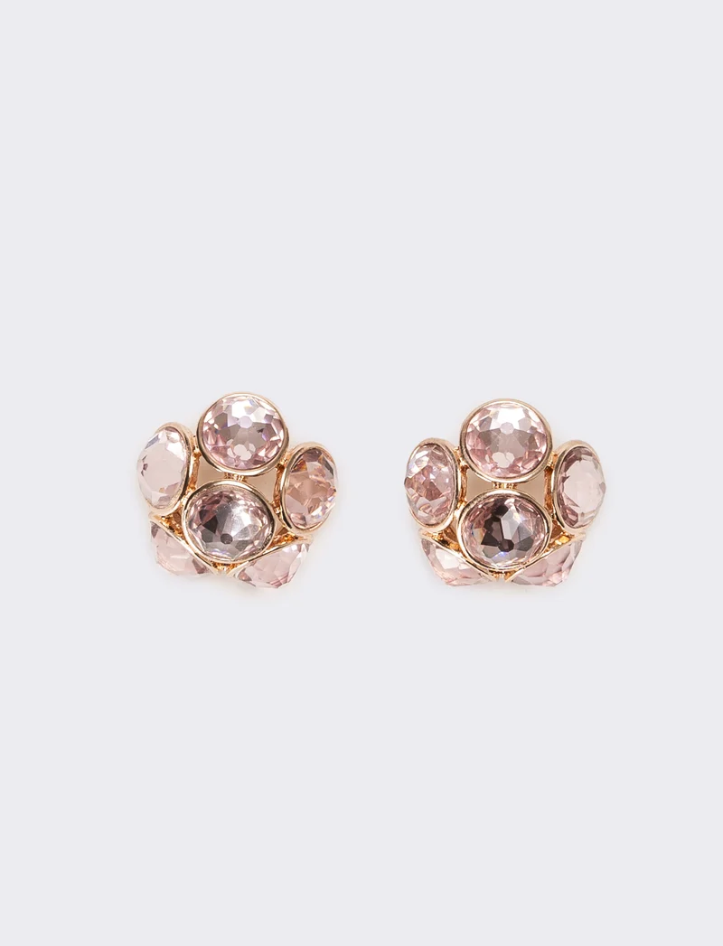 Orecchini donna pietre grandi - Rosa