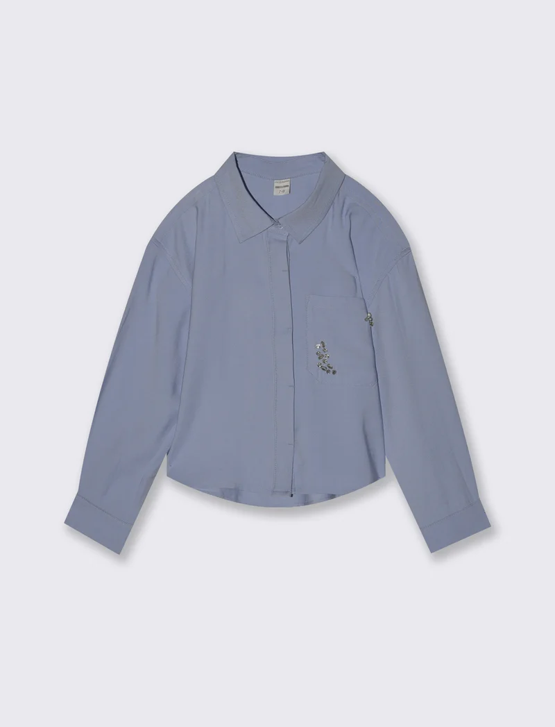 Camicia di flanella a quadri - Azzurro