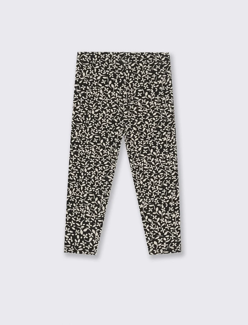 Leggings in cotone stretch - Nero