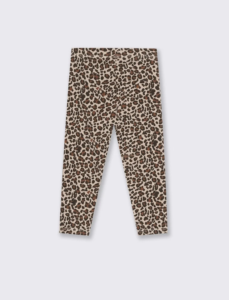 Leggings in cotone stretch - Leopardato