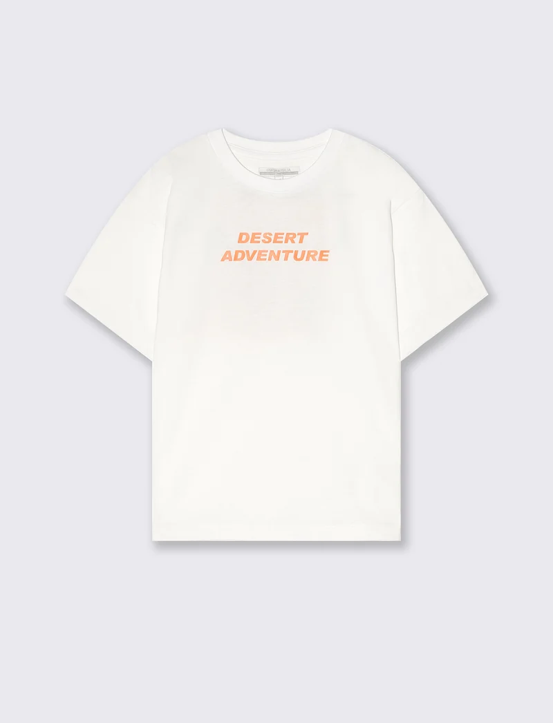 T-shirt con ricamo da bambino - Bianco