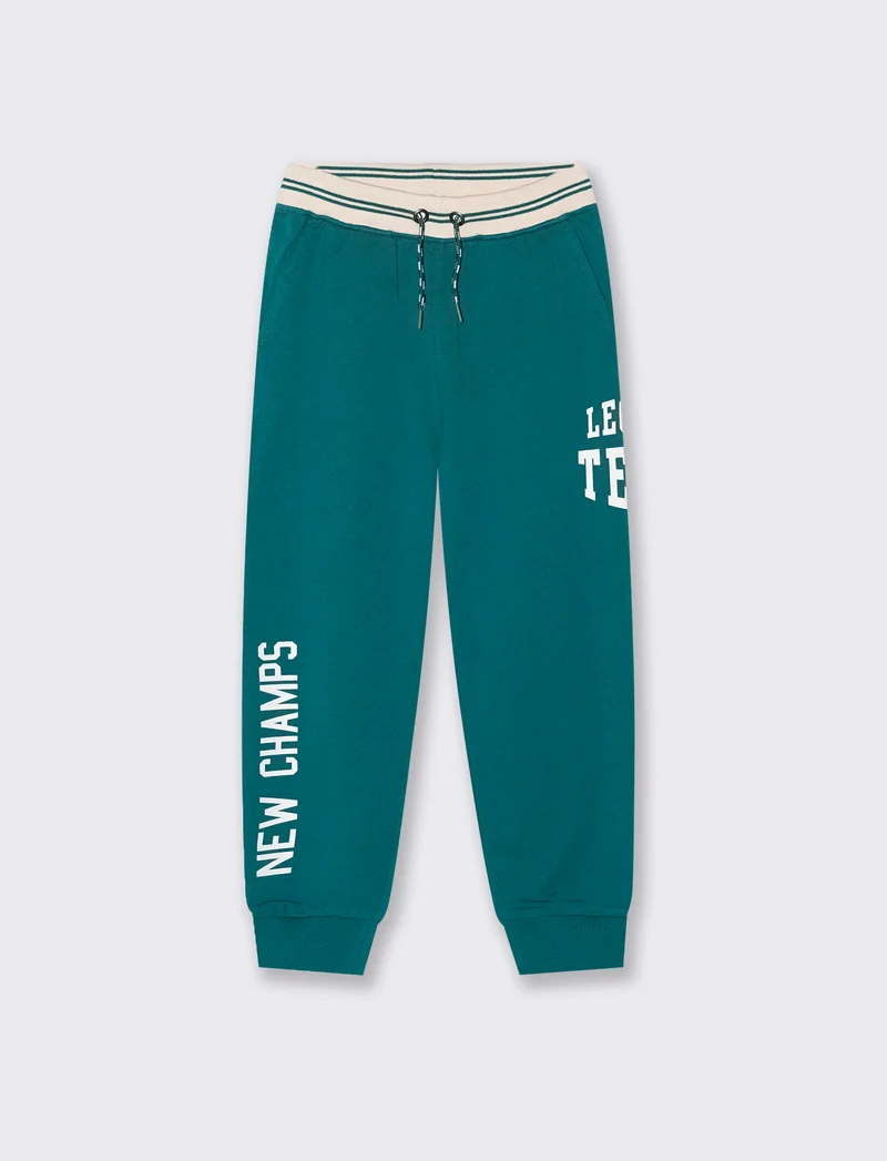 Pantalone jogger con stampa graffiti - Verde