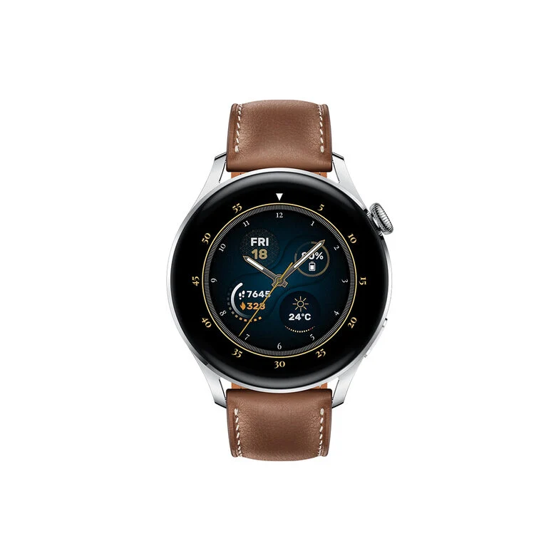 Huawei WATCH 3 L11E, Acciaio inossidabile, cinturino in pelle marrone