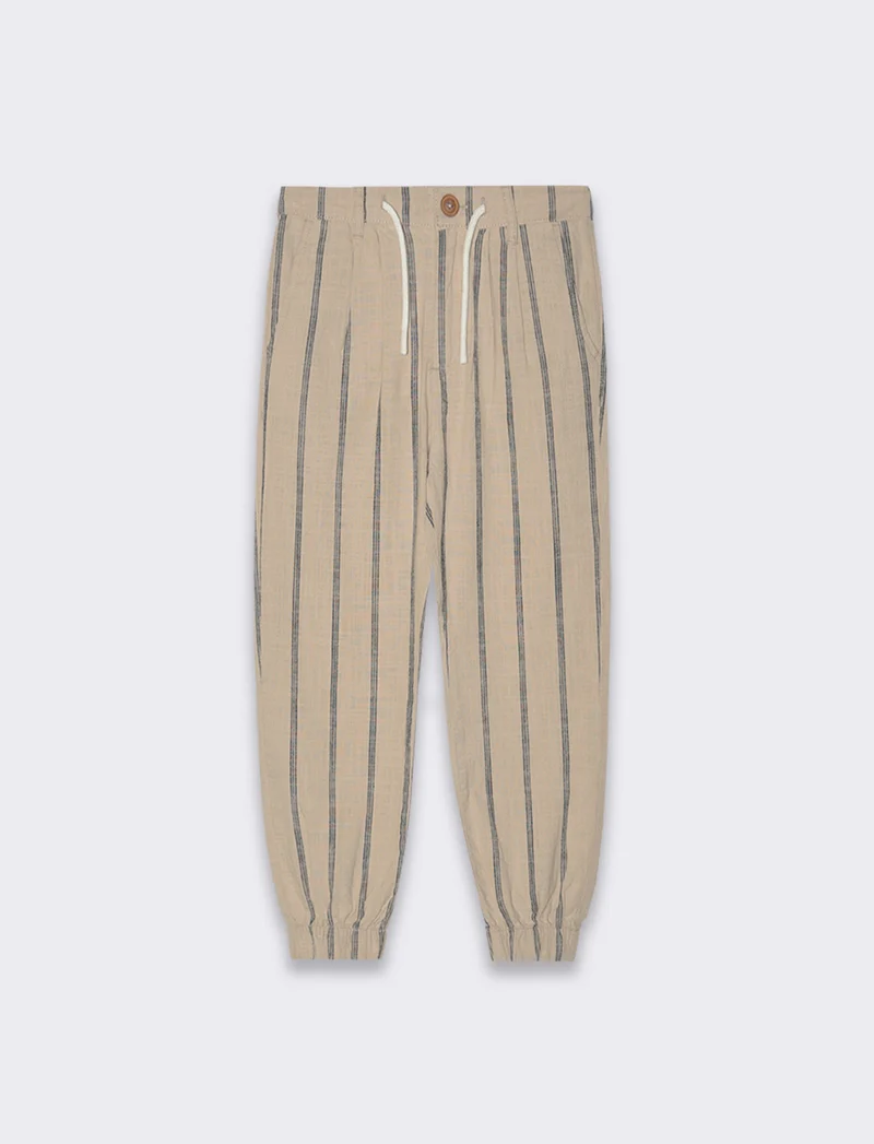 Jogger in misto lino da bambino - Righe