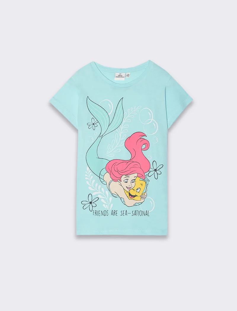 T-shirt Disney Ariel da bambina - Verde acqua