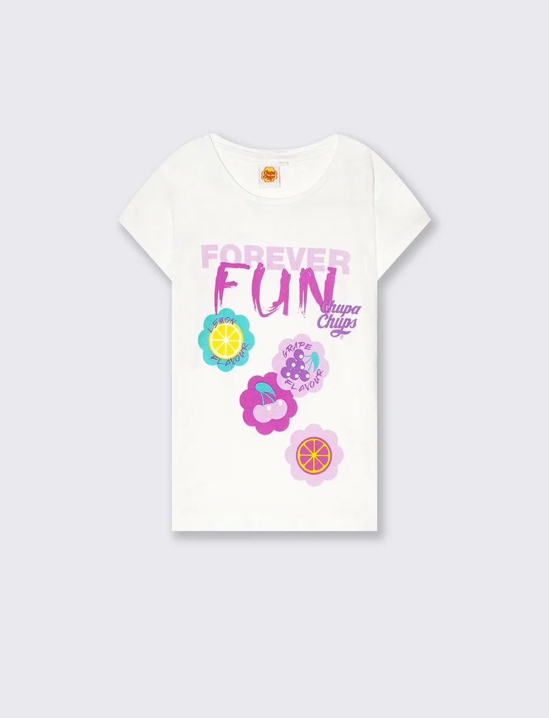 T-shirt Chupa Chups da bambina - Bianco