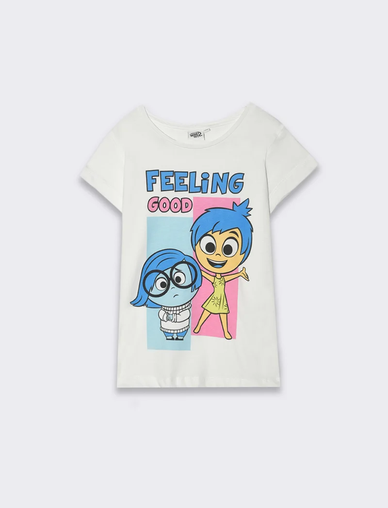T-shirt Inside Out da bambina - Bianco