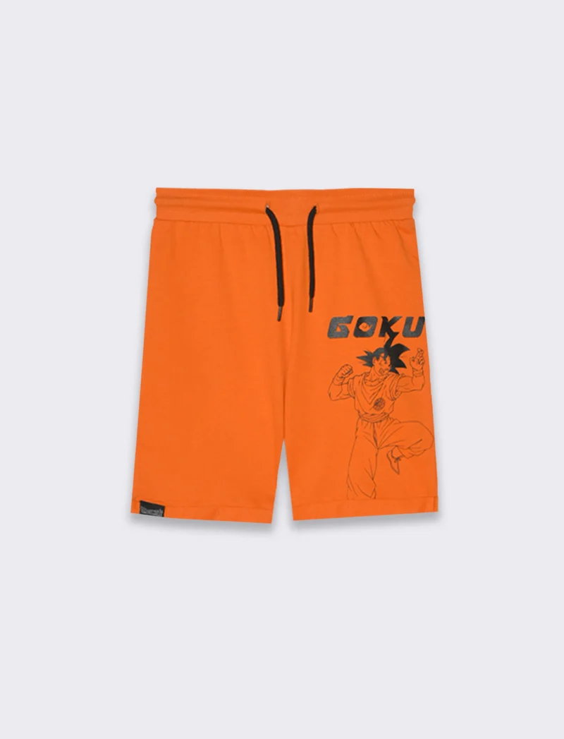 Bermuda in felpa con personaggi da bambino - Arancio