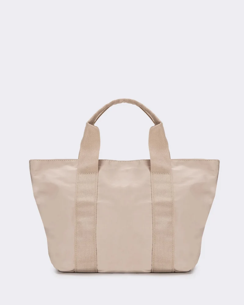 Borsa donna grande in nylon - Beige