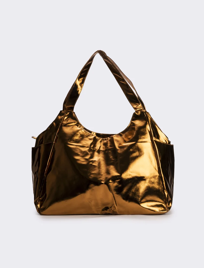 Borsa mare donna da spalla due manici - Bronzo