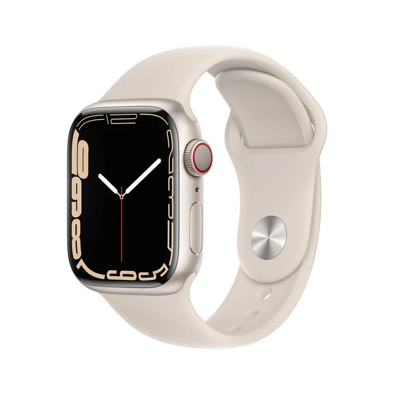 Apple Watch Series 7 GPS + Cellular, 41mm Cassa in Alluminio Galassia con Cinturino Sport Galassia
