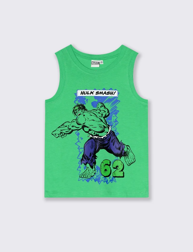Canotte con personaggi Marvel da bambino - Verde