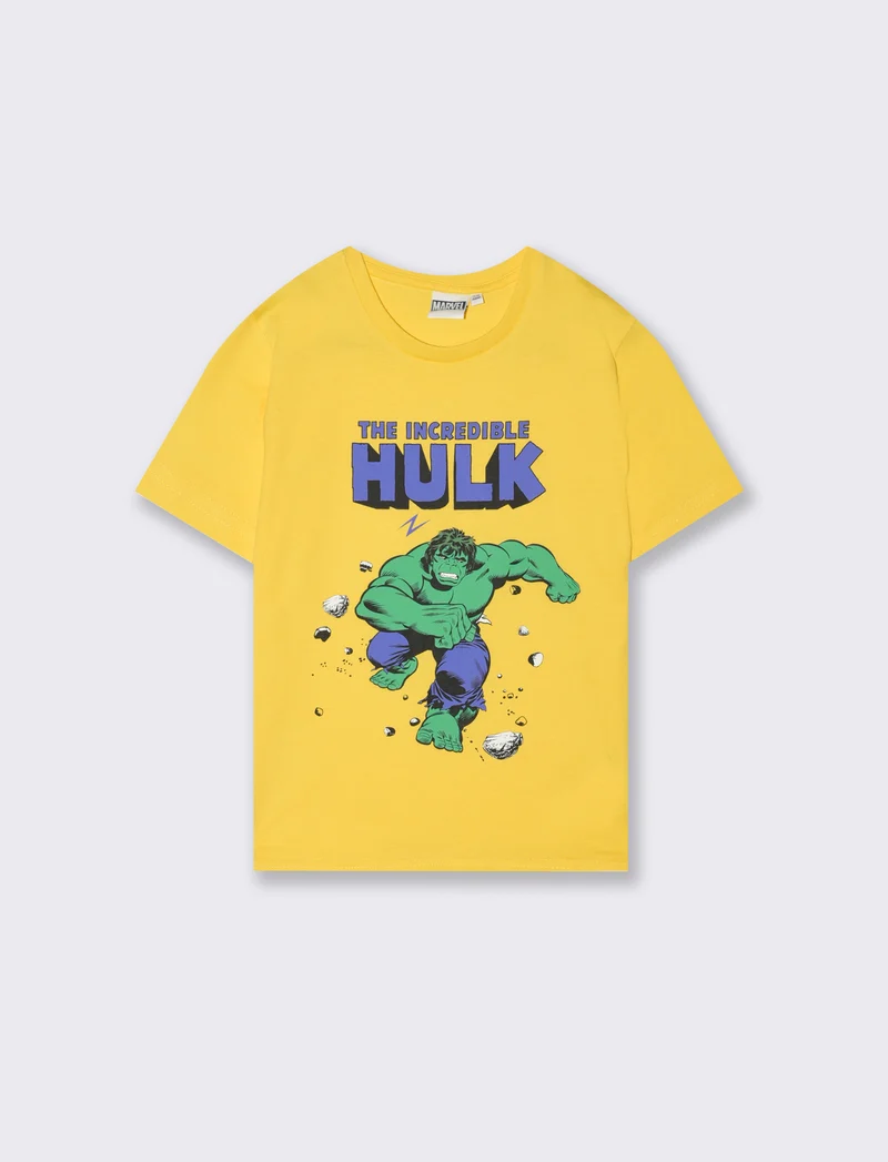 Maglietta con stampa Marvel da bambino - Giallo
