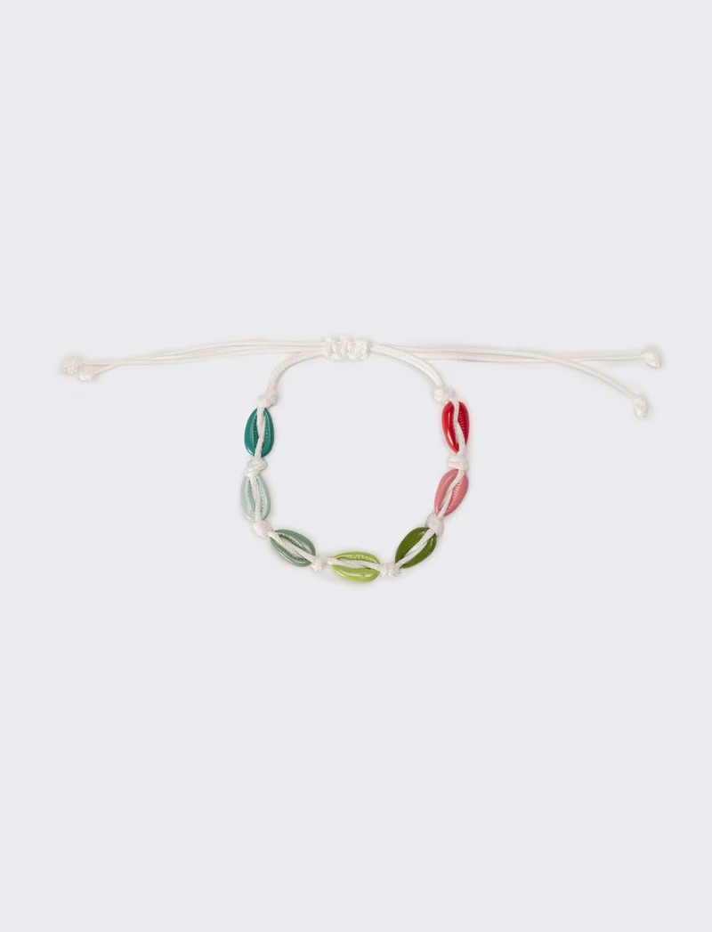Cavigliera donna con conchiglia - Multicolore