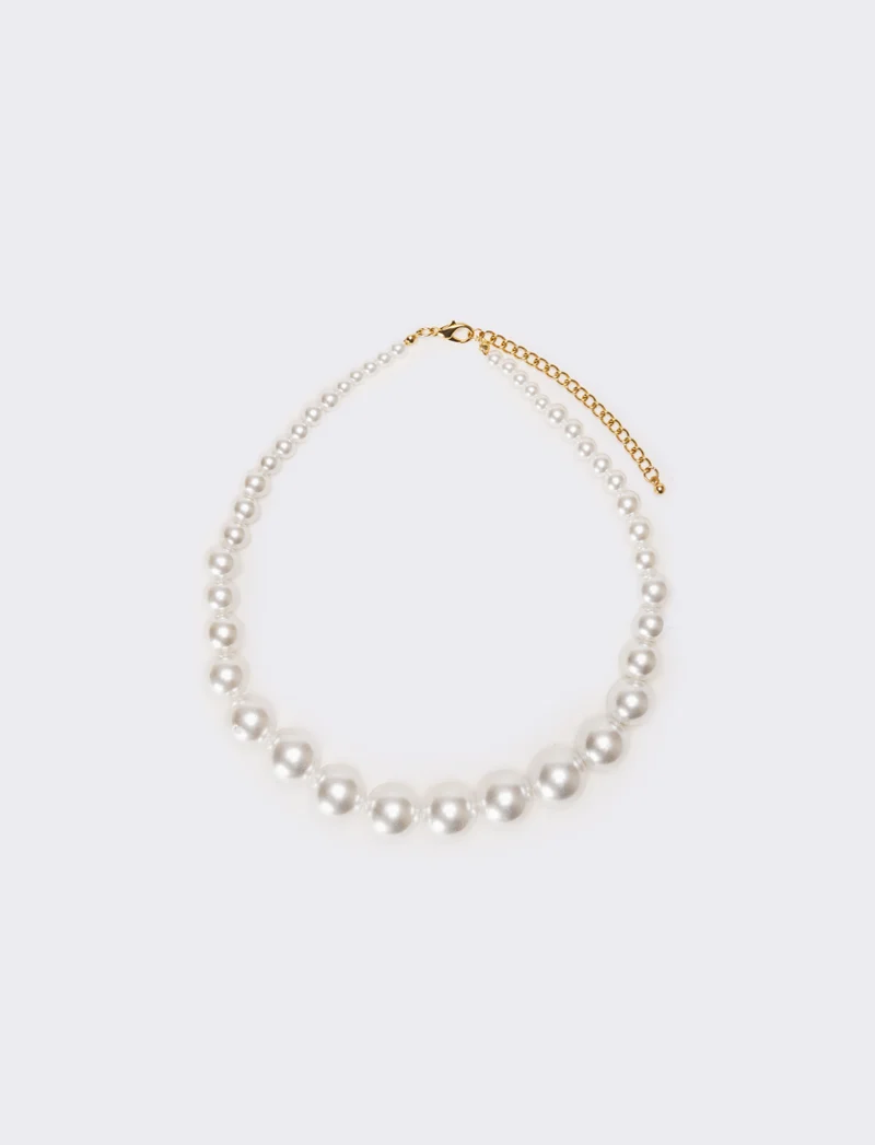 Collana donna con perle degrade - Bianco natural