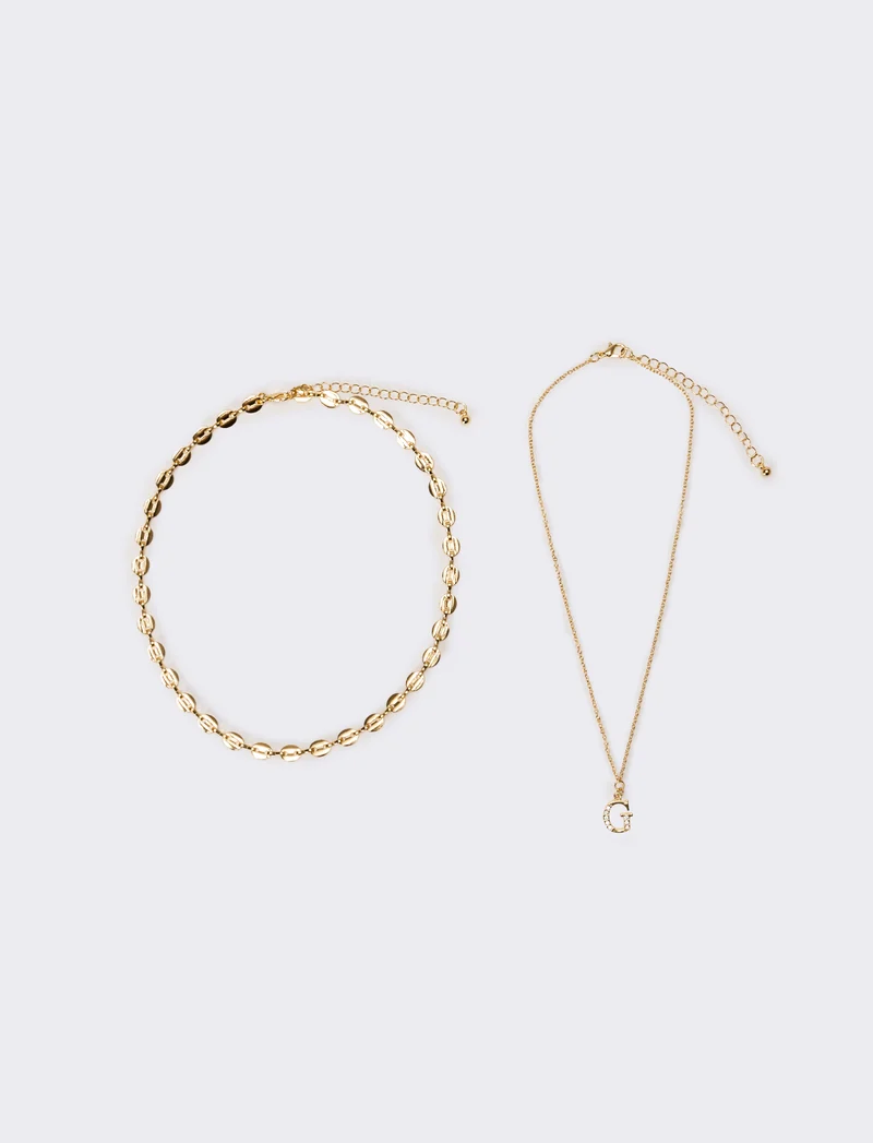 Collana donna con lettera iniziale - Var 4