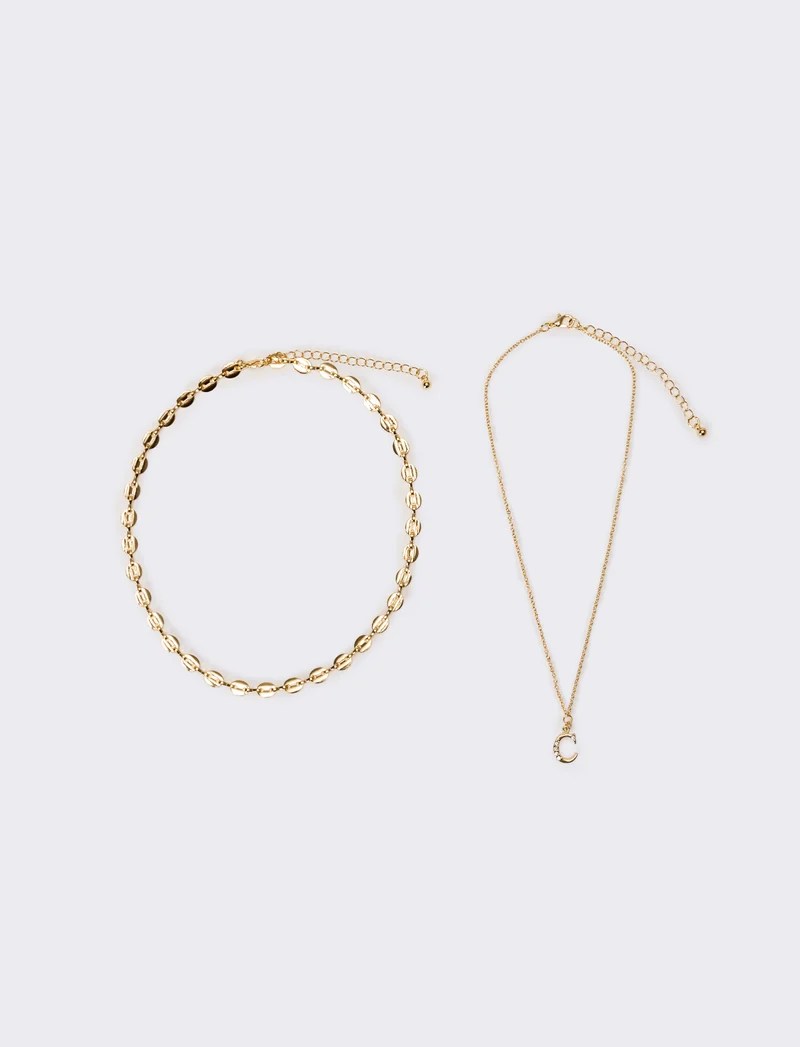 Collana donna con lettera iniziale - var 2