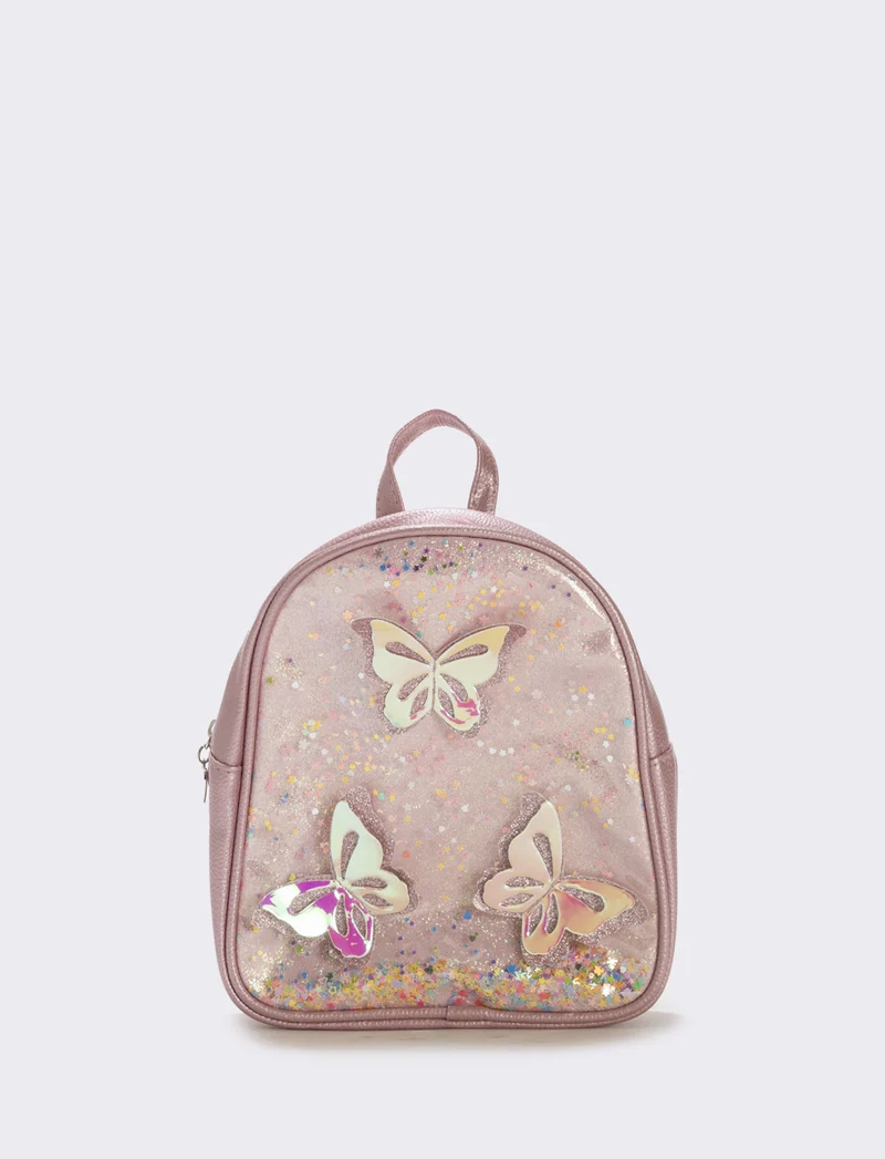 Zaino bambina con farfalle - Rosa
