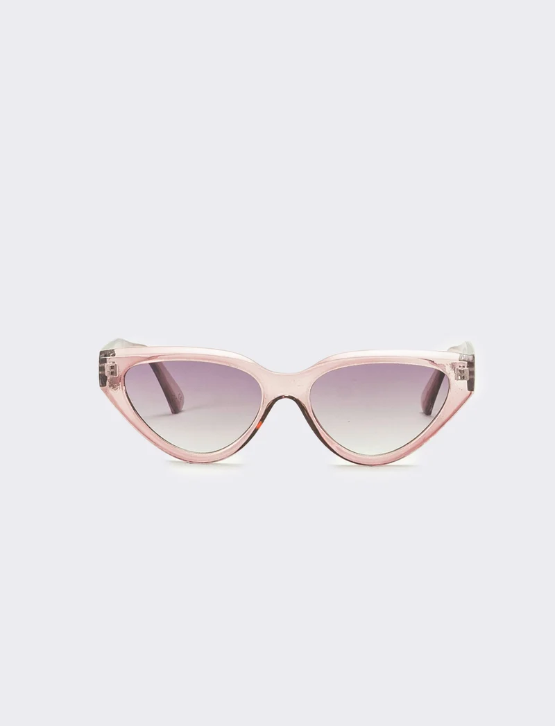 Occhiali donna a gatta trasparenti - Rosa