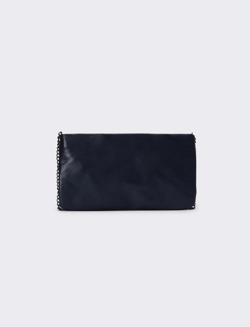 Portafogli donna con tracolla smaltata - Blu