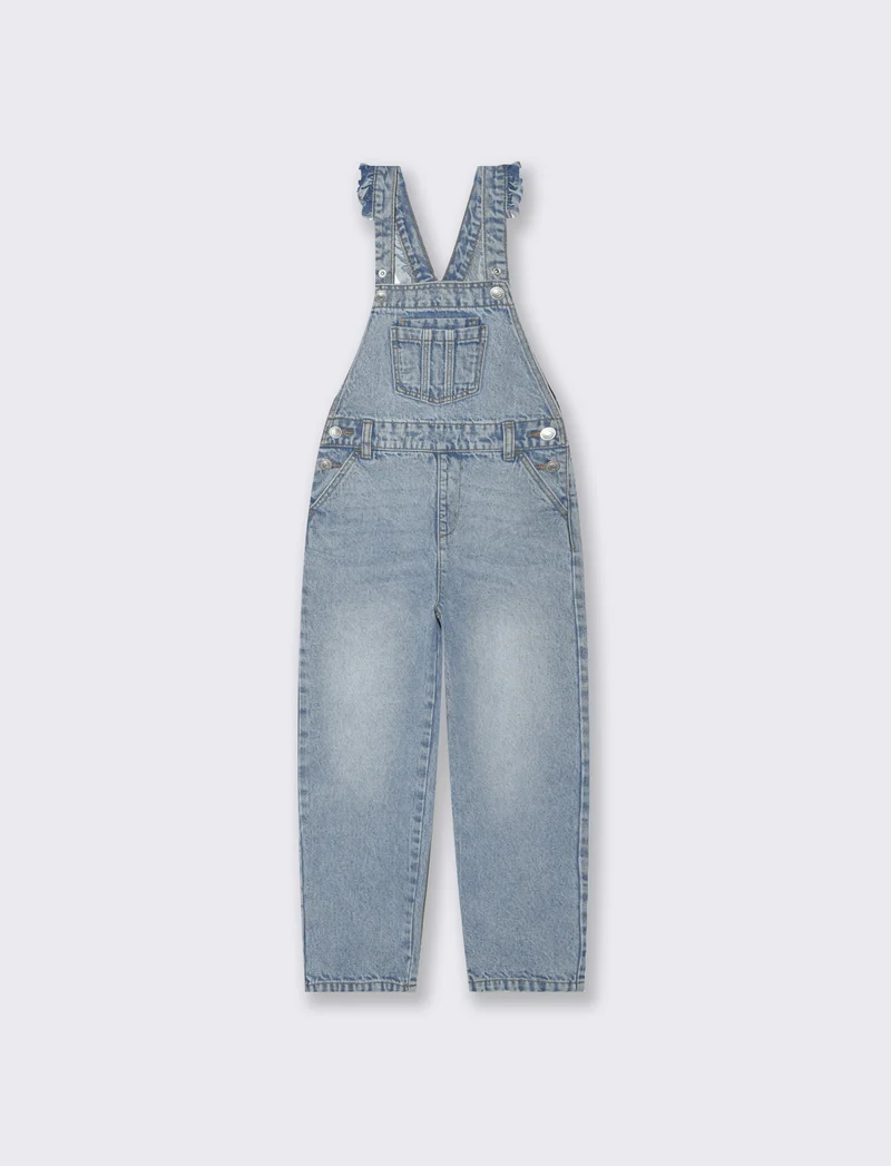 Salopette in denim da bambina - Denim