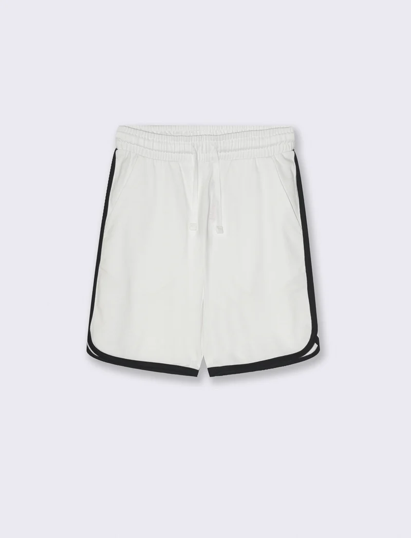 Bermuda modello baseball da bambino - Bianco