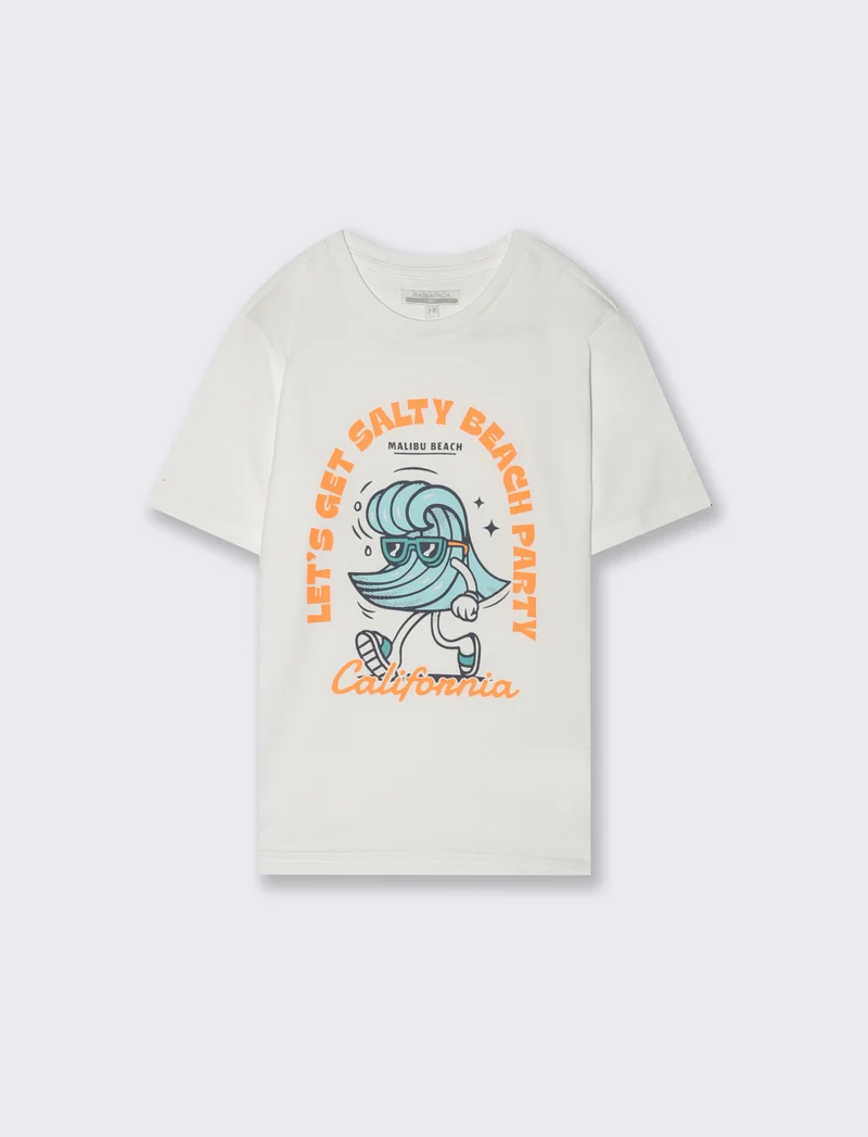 T-shirt mezza manica da bambino - Bianco