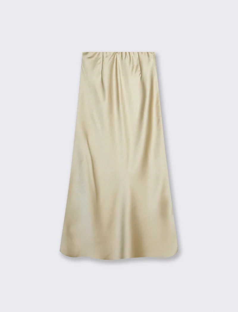GONNA IN SATIN - Beige champagne