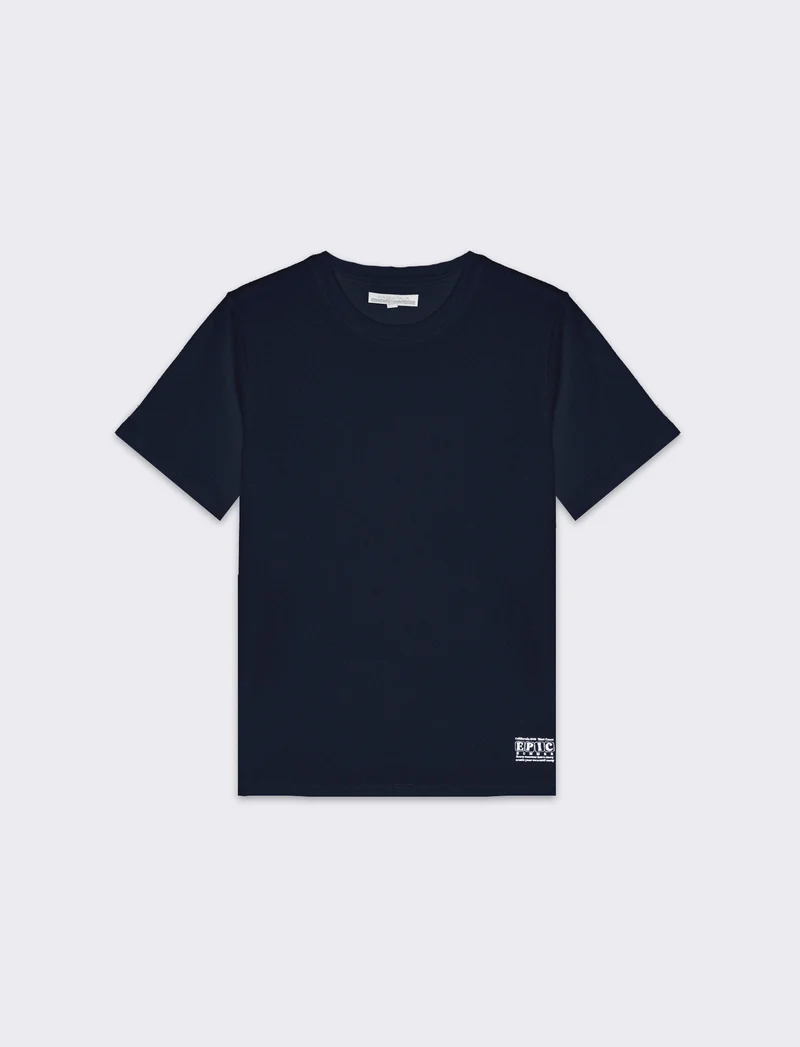 T-shirt basica mezza manica da bambino - Blu