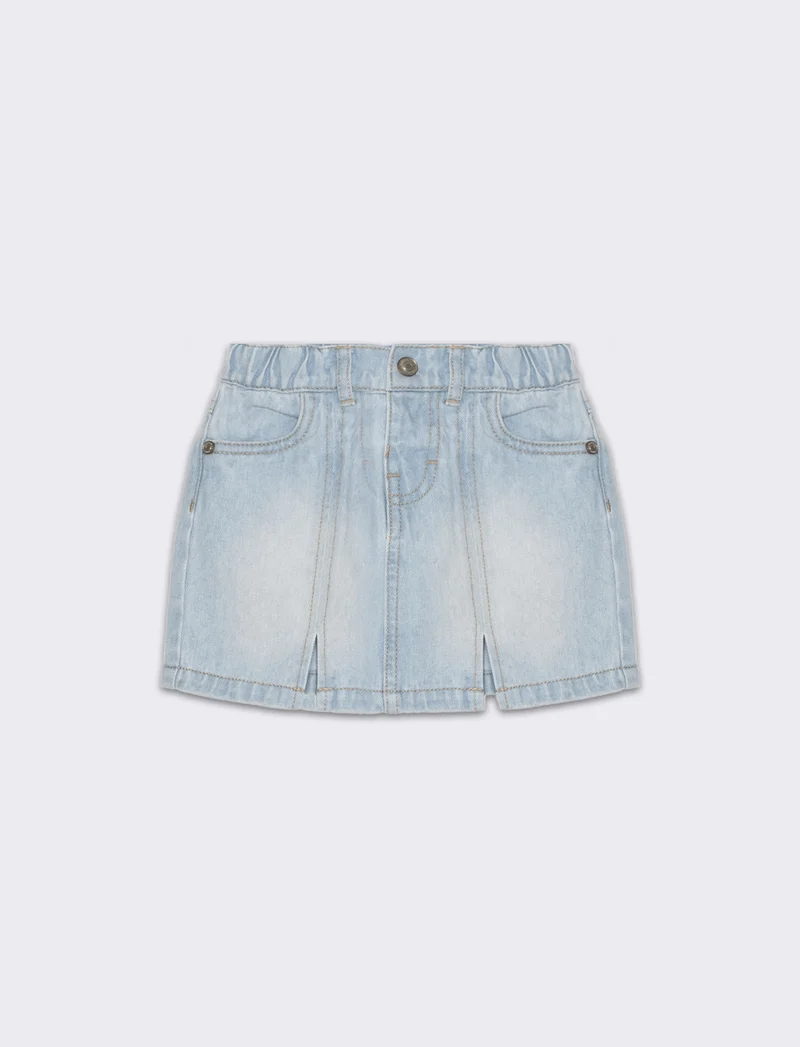 Monigonna in denim da neonata - Denim chiaro