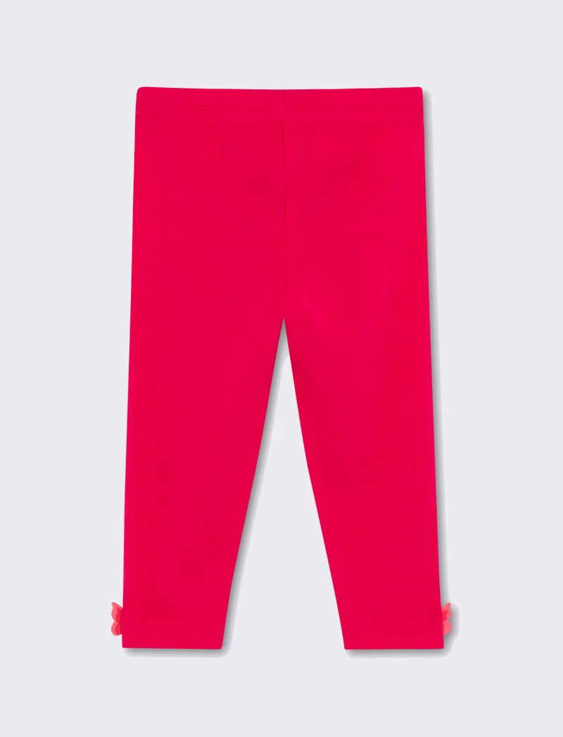 Leggings con applicazione da neonata - Fuxia