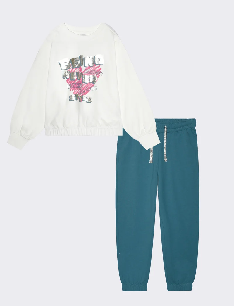 Set due pezzi da bambina - Verde