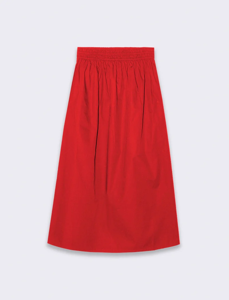 Gonna lunga da donna - Rosso scarlatto