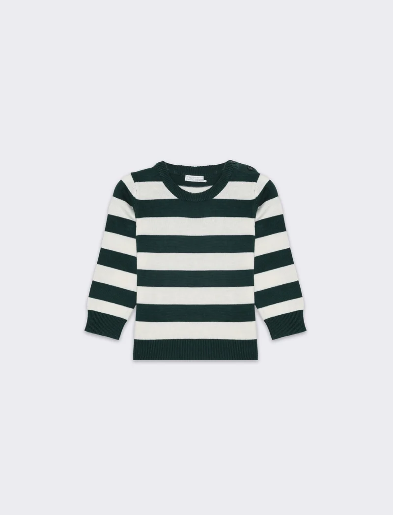 Maglia a righe da neonato - Verde