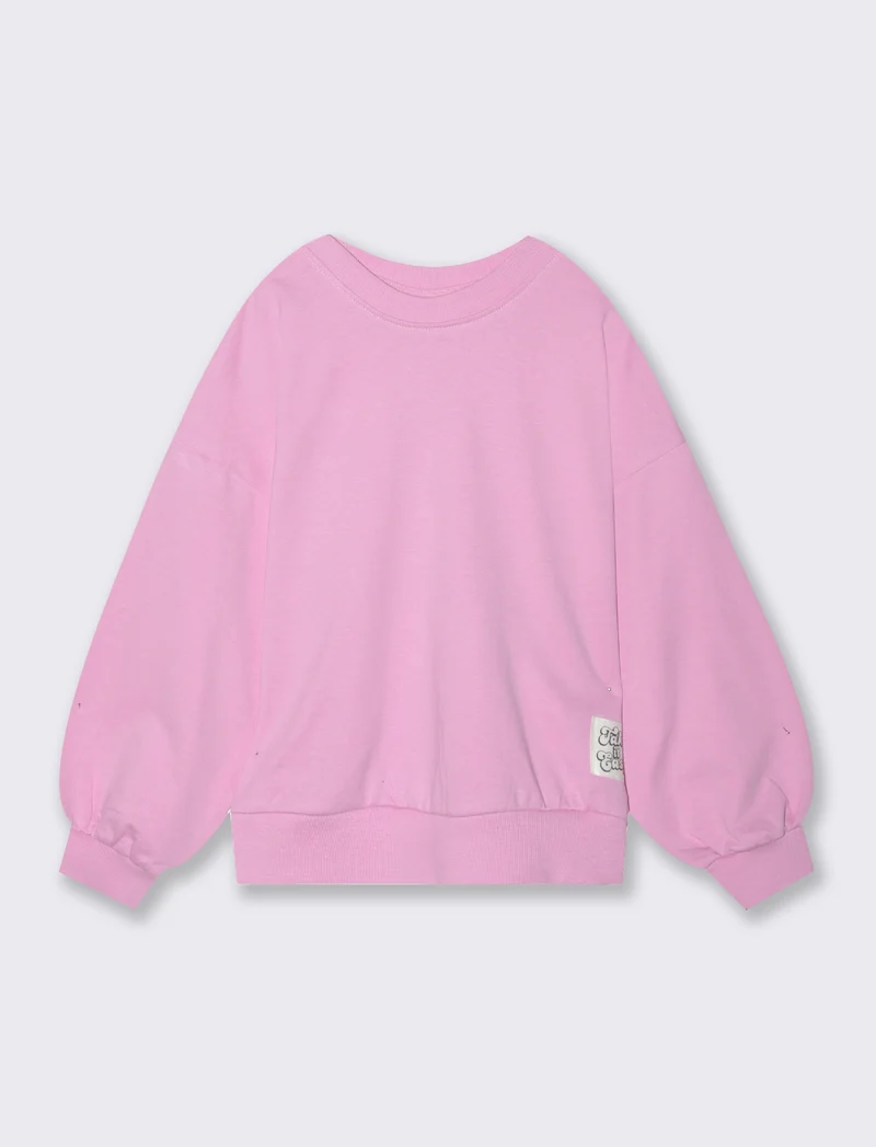 Felpa girocollo da bambina - Rosa