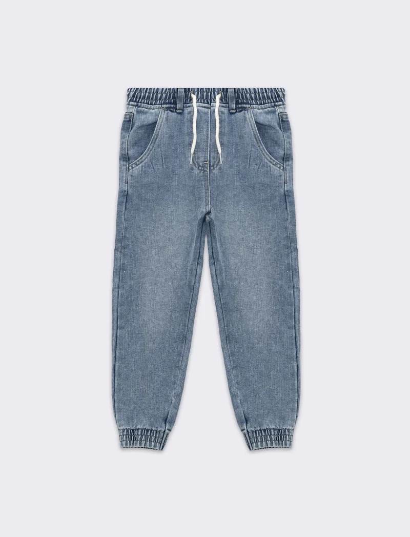 Jogger in denim da bambino - Denim chiaro