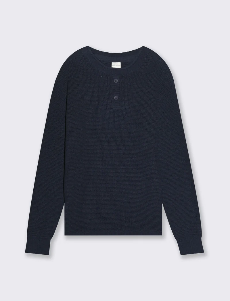 Maglia girocollo e taschino da bambino - Blu