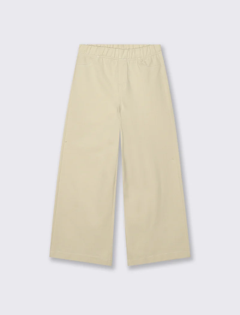 Pantalone palazzo gamba ampia bambina - Beige