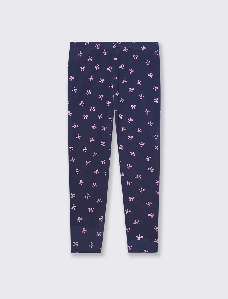 Leggings lunghi stampati per bambina - Blu