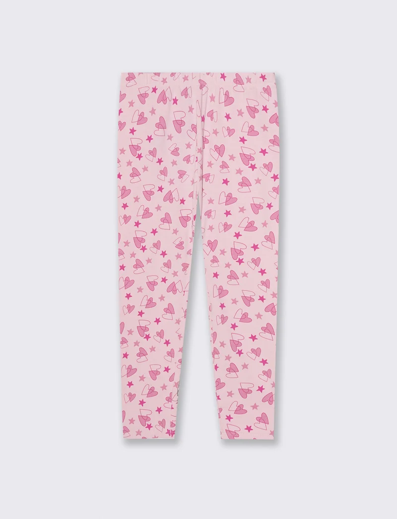 Leggings lunghi stampati per bambina - Rosa